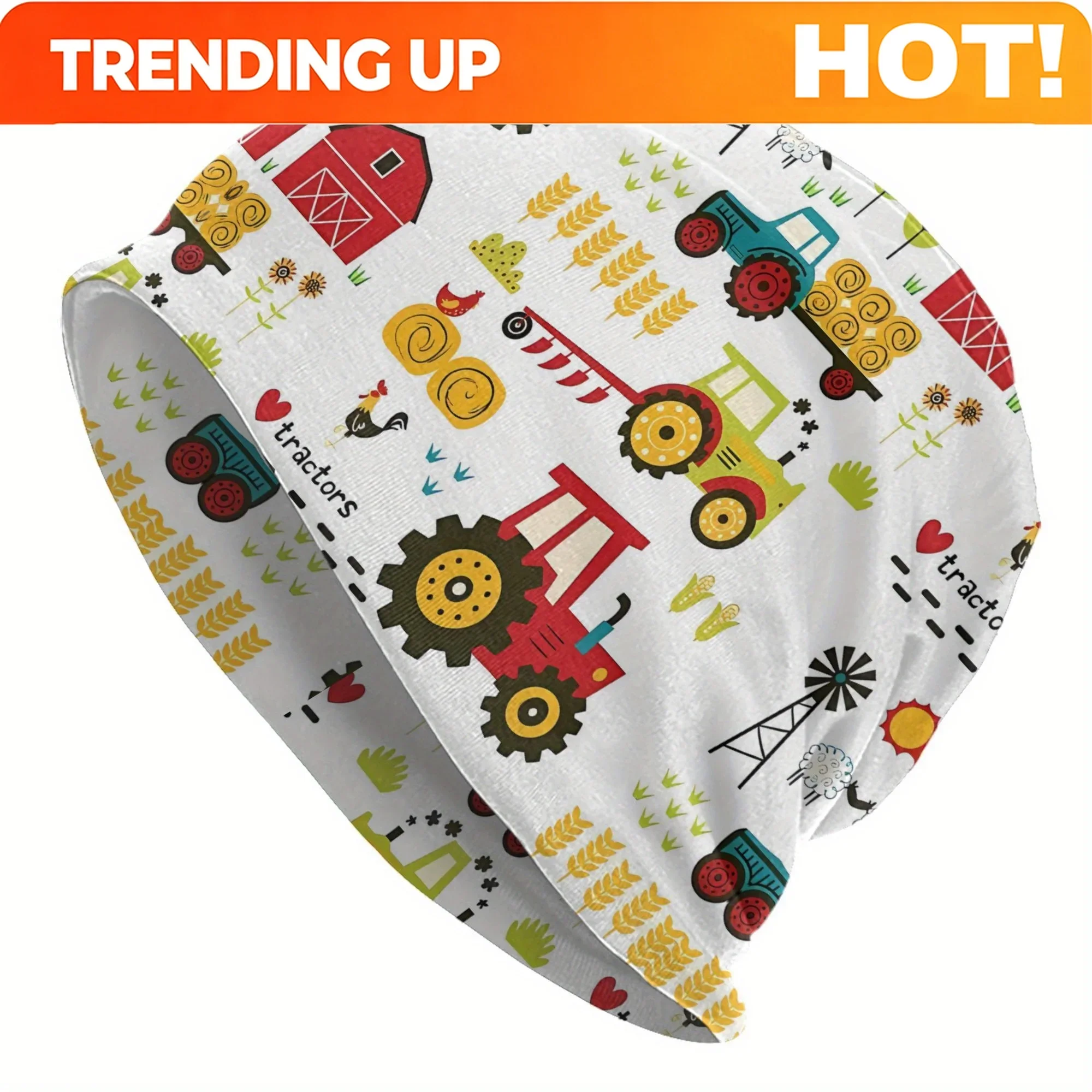 Agriculture Farming Hats - Мужская шапка-бини BIIHUDU с трактором -
